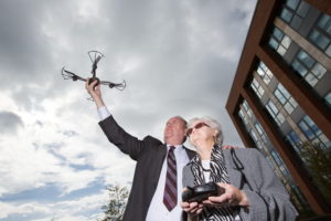 Delia Hinchey (82), co-author of a US space exploration patent, with her son Professor Mike Hinchey, Director of Lero, the Irish Software Research Centre