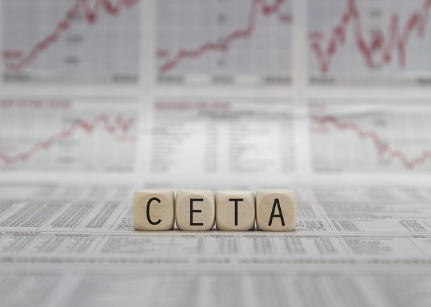 CETA word built with letter cubes